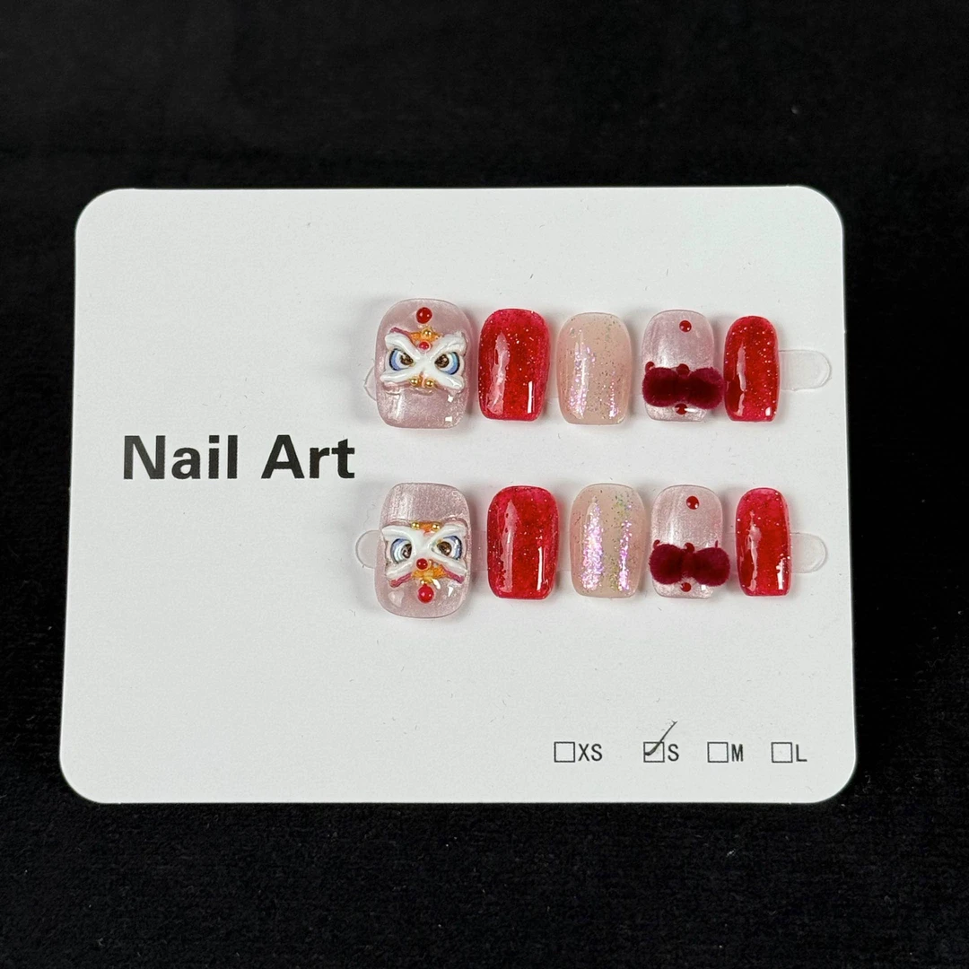 新年醒狮 短T 手工穿戴甲