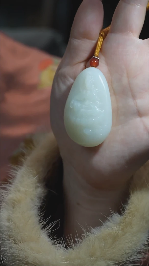 颈饰未镶嵌和田玉观音