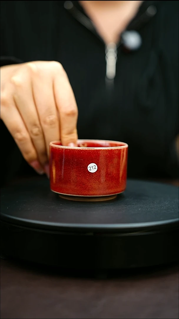 212#原矿钧瓷炉钧釉直口杯