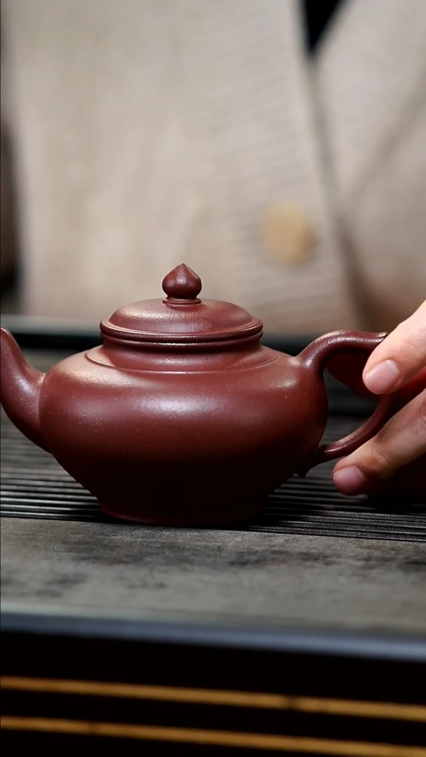 【闪购商品】紫砂茶壶白玉底槽清笑樱壶200cc