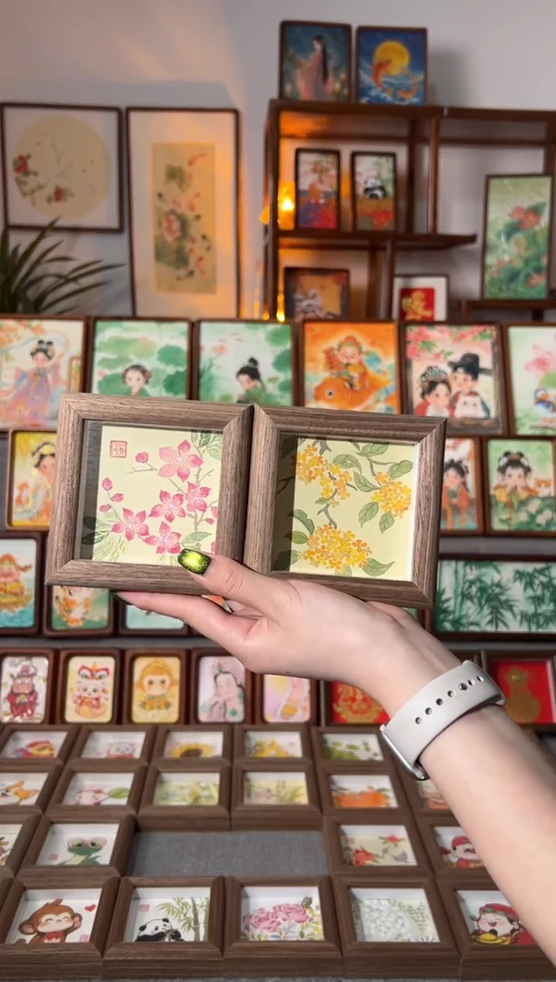 【闪购商品】国画小桃花 小金贵 一组11