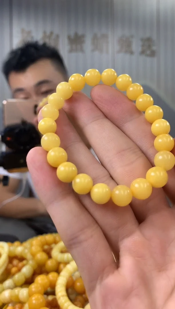 未镶嵌蜜蜡裸石手串