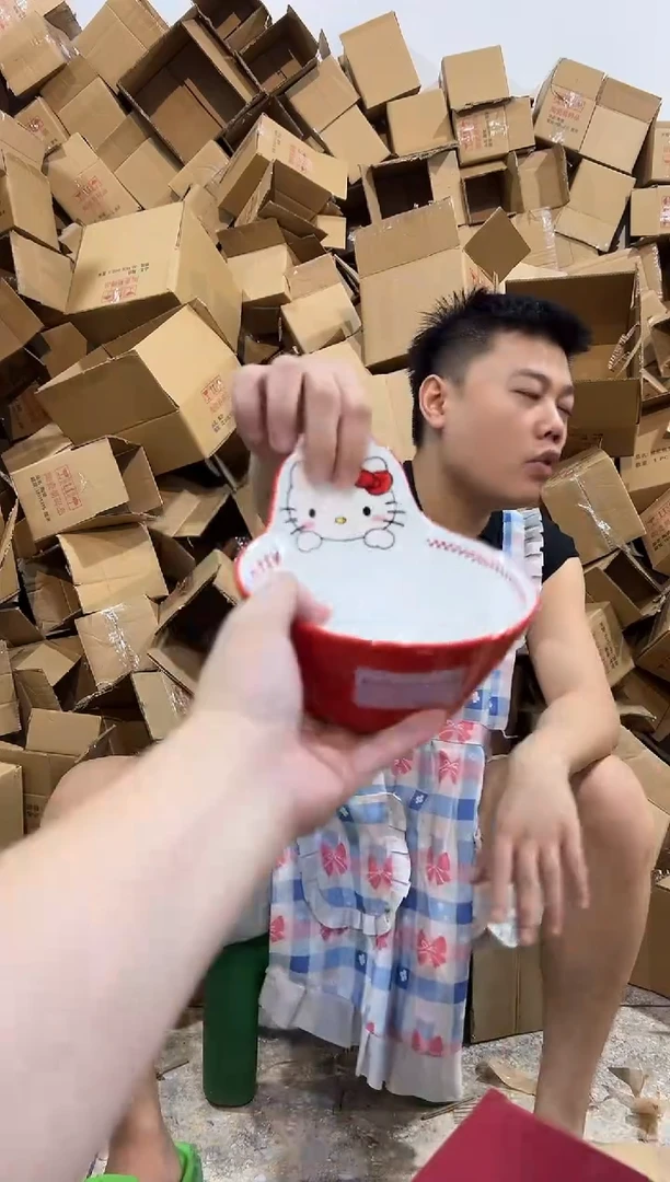 瓷片原盒kt猫沙拉碗