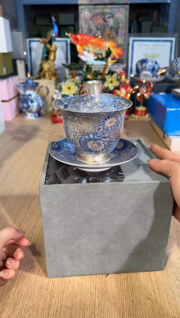 【闪购商品】杯154鎏银向日葵三才