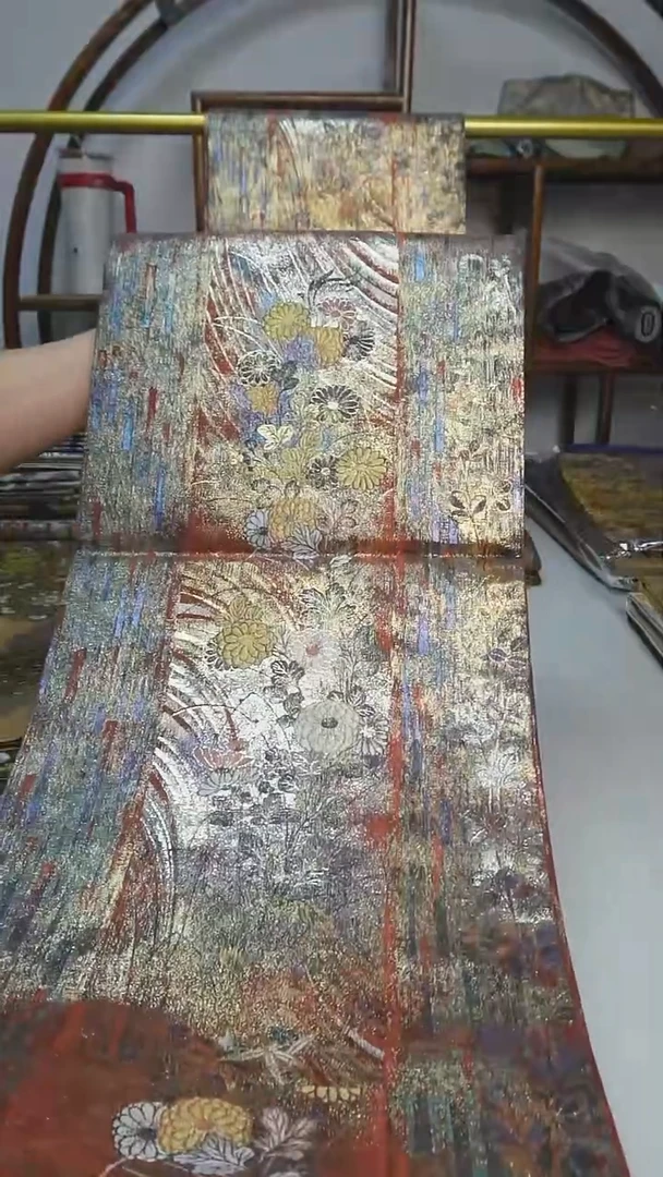 织绣西阵织六通花卉