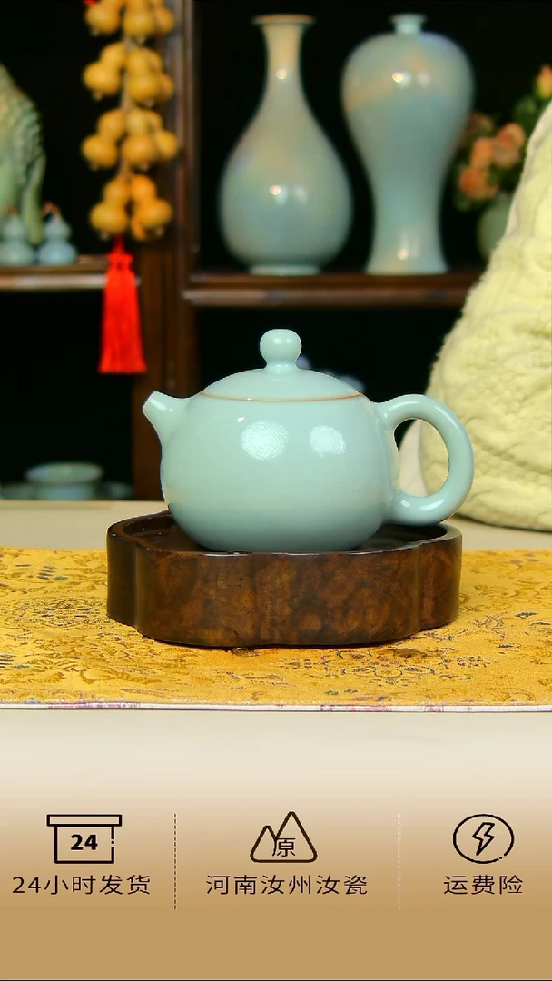 郗奎奎全手工天青色西施壶不完美