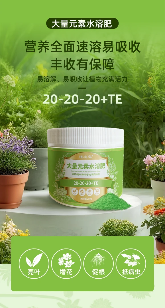 椛之恋高纯度易溶解大量元素水溶肥均衡型 家庭园艺通用