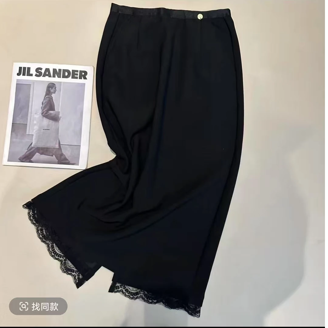精选蕾丝K5512设计感时尚半身长裙女士设计感显瘦百搭