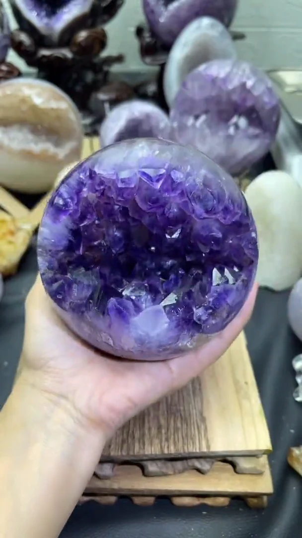 未镶嵌大型摆件（非配饰）紫晶278号开口笑