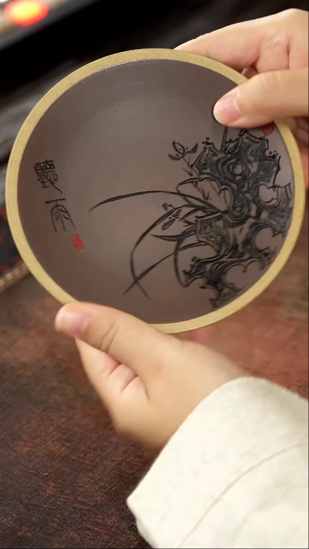 茶杯紫砂非遗茶器-听雨壶承