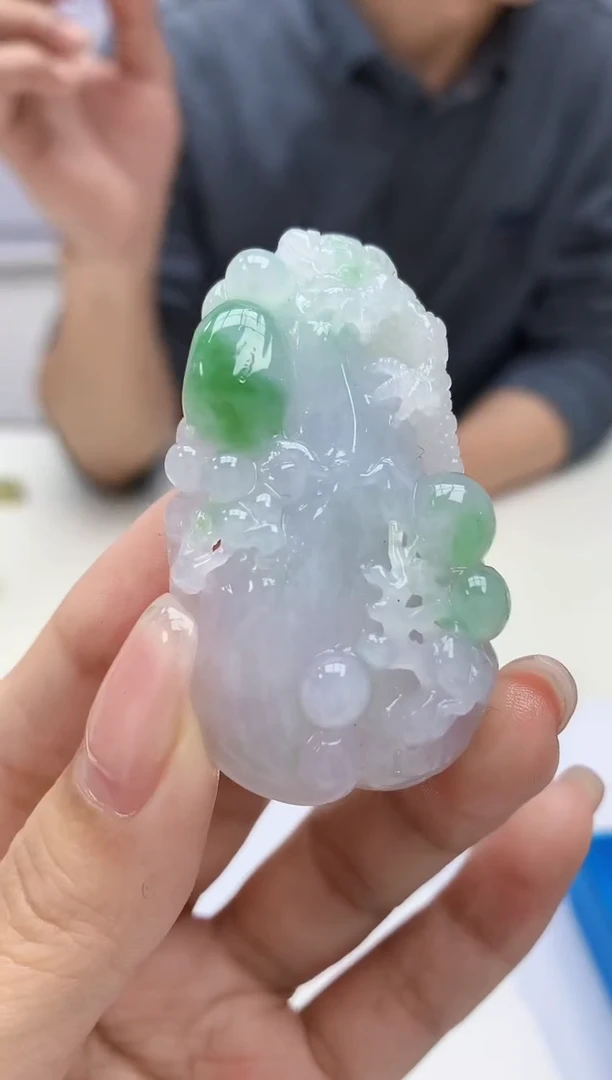 【闪购商品】定制翡翠未镶嵌3916kk-毛货挂件200