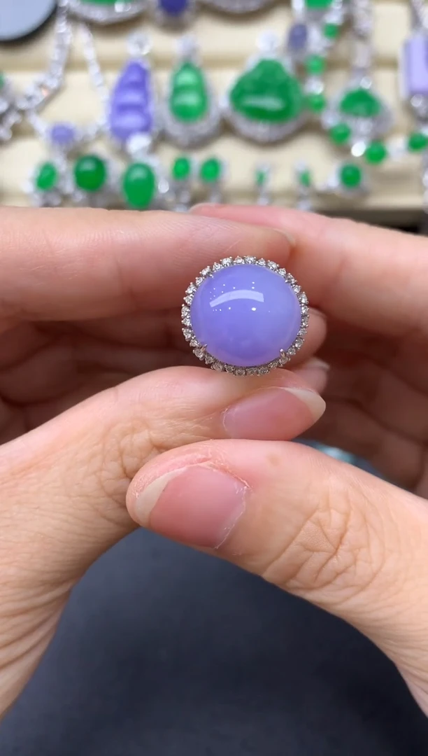 翡翠戒指18K金镶嵌616-中国好珍宝