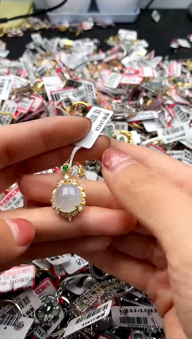 【闪购商品】翡翠戒指银S925镶嵌5555555     2