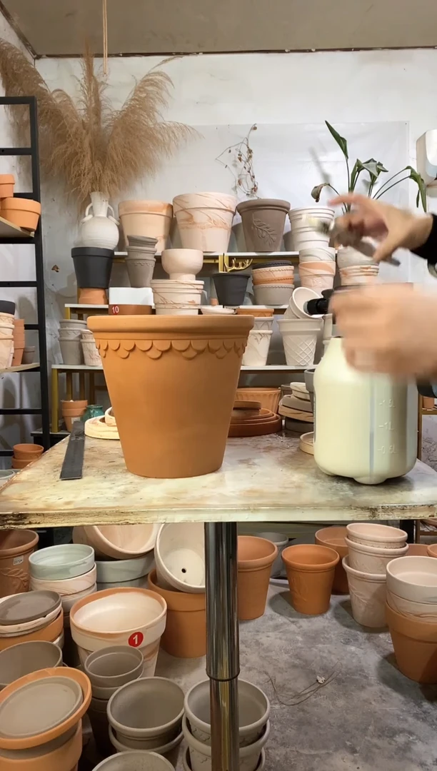 瑕疵无售后24*23咖啡色巴洛克 1盆无托