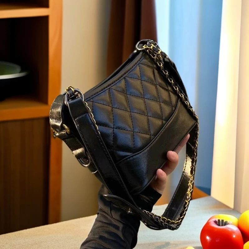 新款包链条单肩斜挎包包女2025高级新款春夏时尚百搭菱格流浪包潮