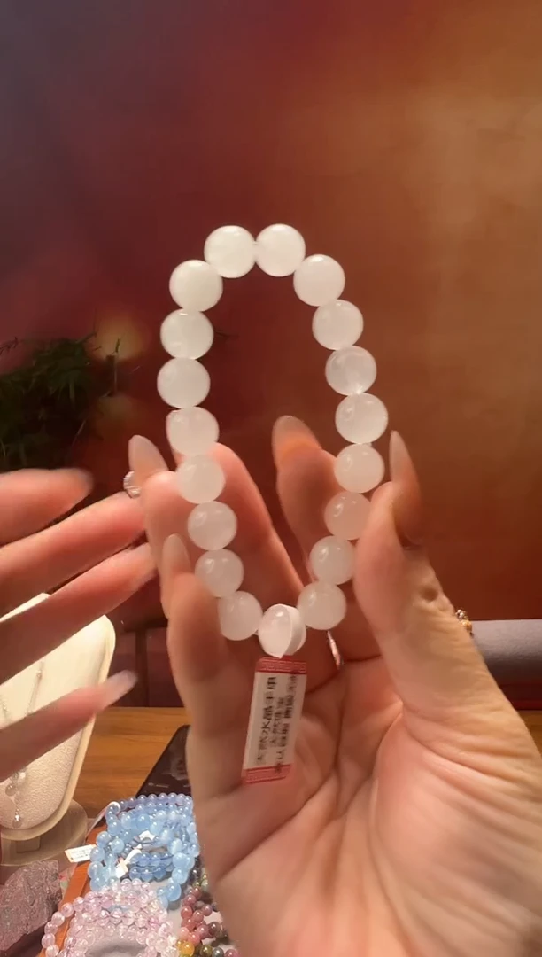 未镶嵌手串水晶亲*天然水晶白幽灵手串
