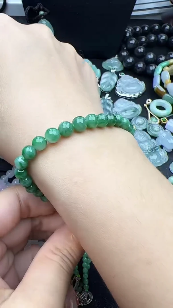 未镶嵌手串翡翠用****6玉珠手串