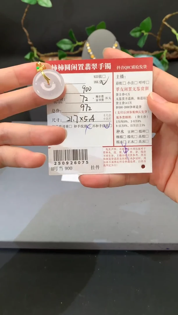 颈饰18K金镶嵌翡翠姐姐250926075