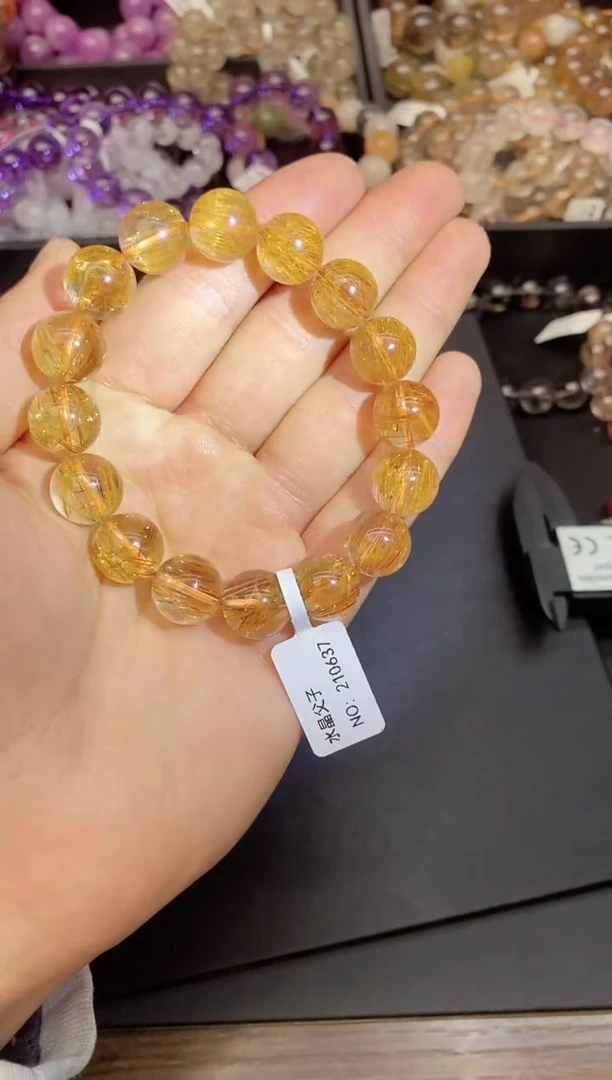 【闪购商品】水晶手链未镶嵌n89 赤金发13mm