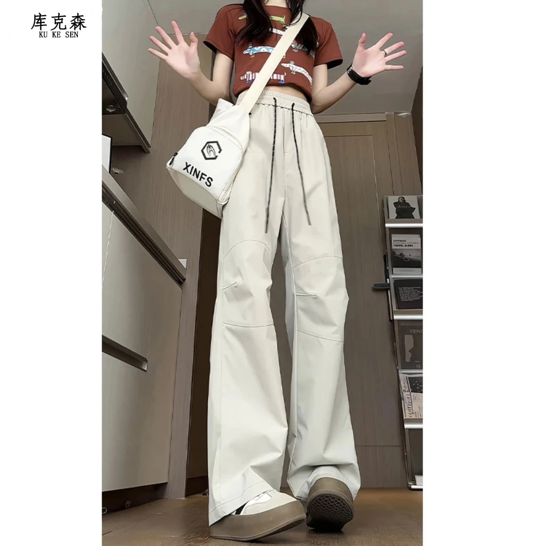 拉链口袋户外速干休闲裤子男女宽松大码夏季薄款透气百搭运动直筒