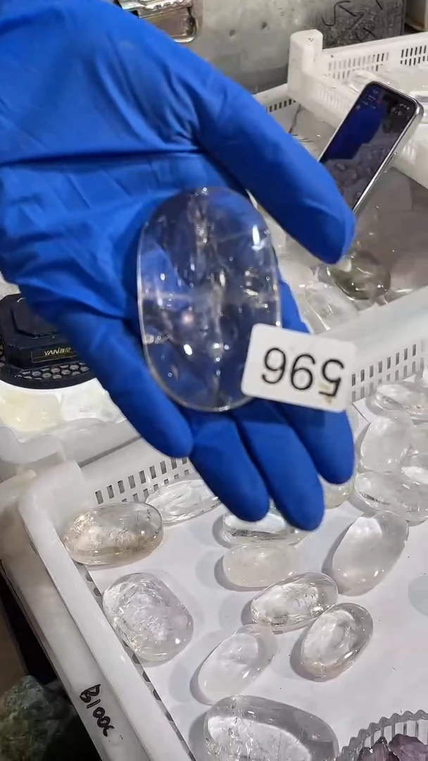 未镶嵌珠宝半成品水晶白阿塞充电宝-596
