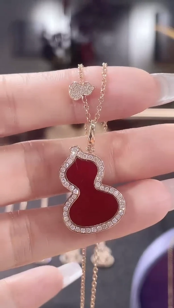 【闪购商品】钻石颈饰18K金镶嵌项链