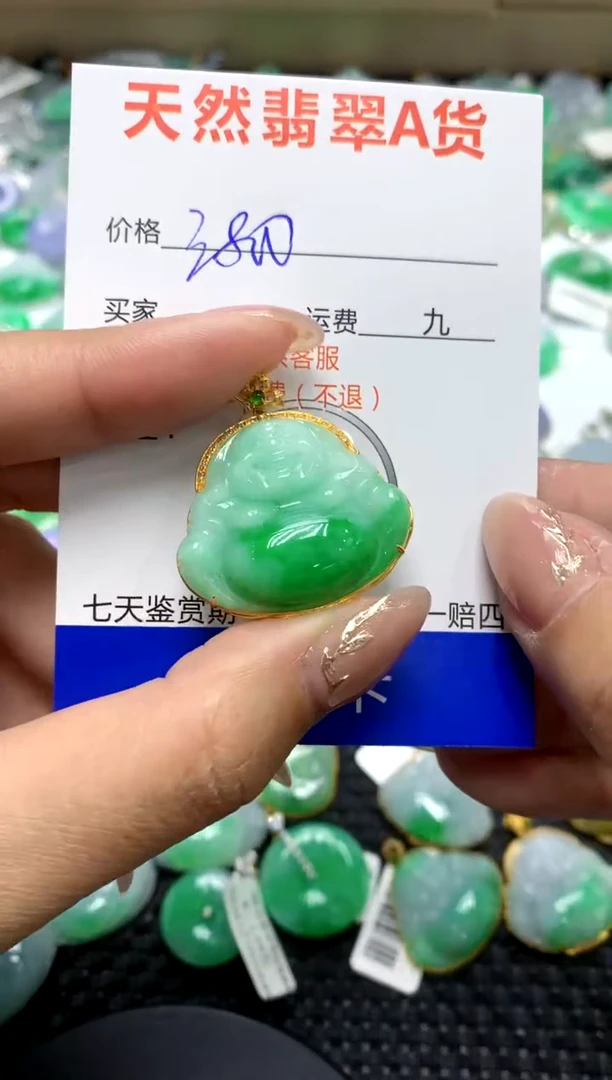 【闪购商品】翡翠颈饰18K金镶嵌111111111