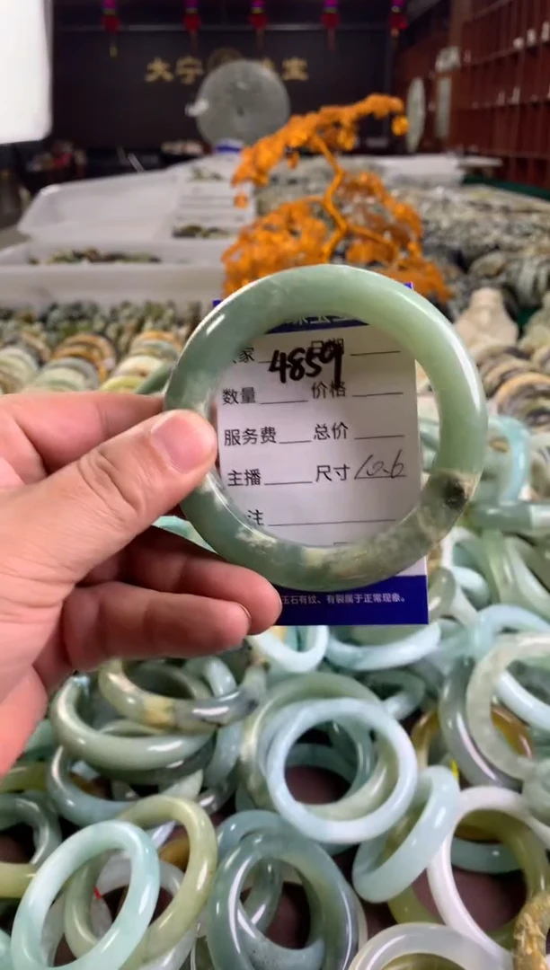 蛇纹石玉未镶嵌手镯4859