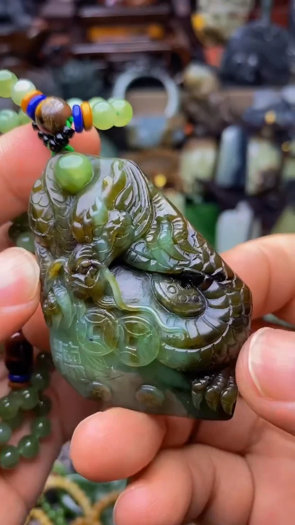 和田玉未镶嵌挂件1