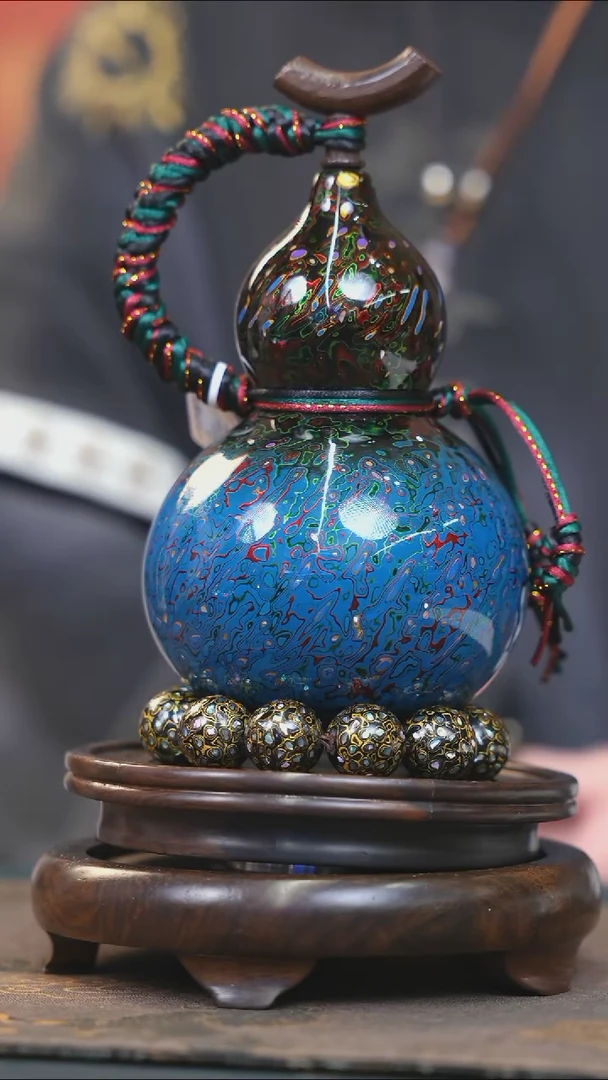 【闪购商品】YE153漆艺酒葫芦不包手串及旋转底座