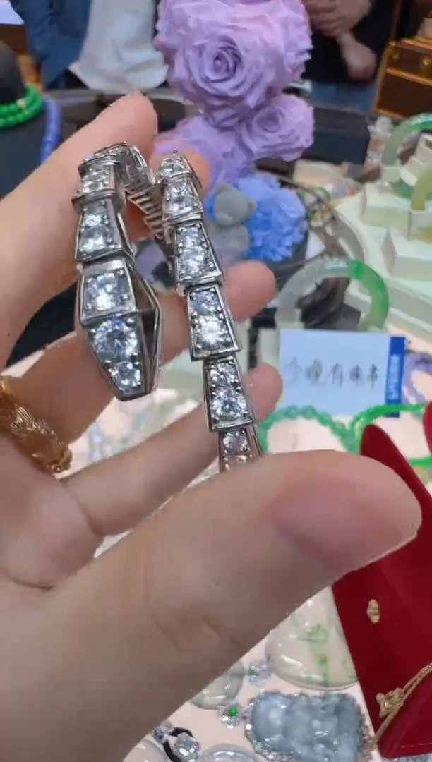 翡翠手镯银S925镶嵌多样性团购发一件