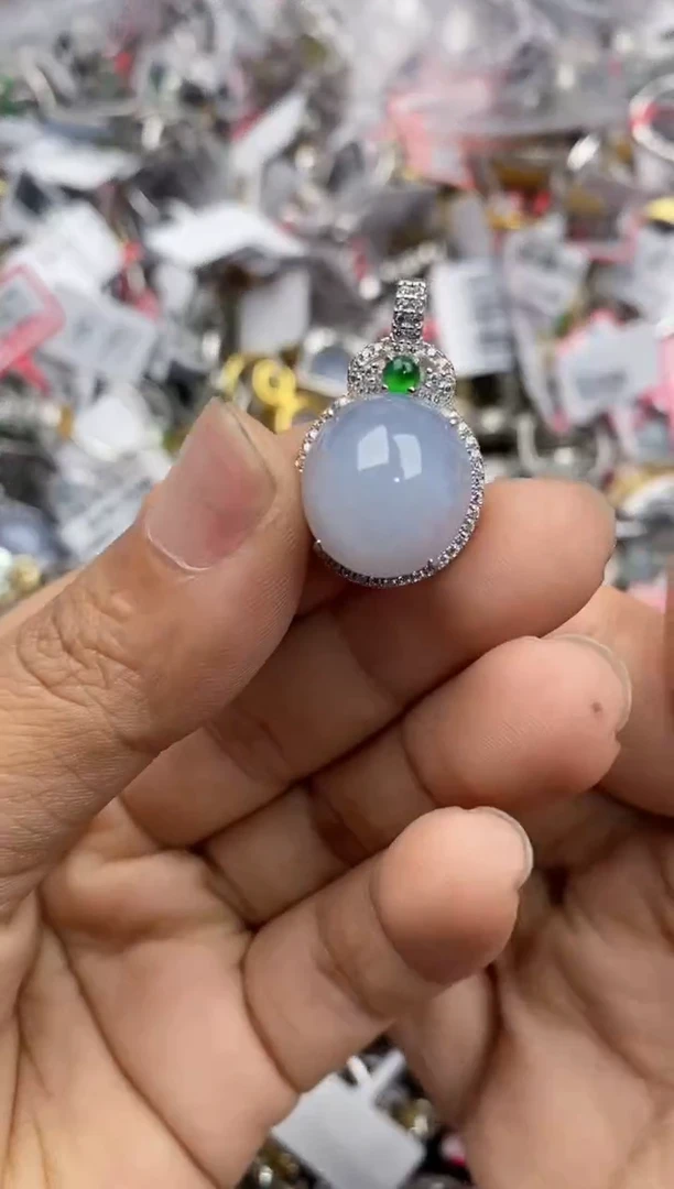 银S925镶嵌戒指翡翠777-----8