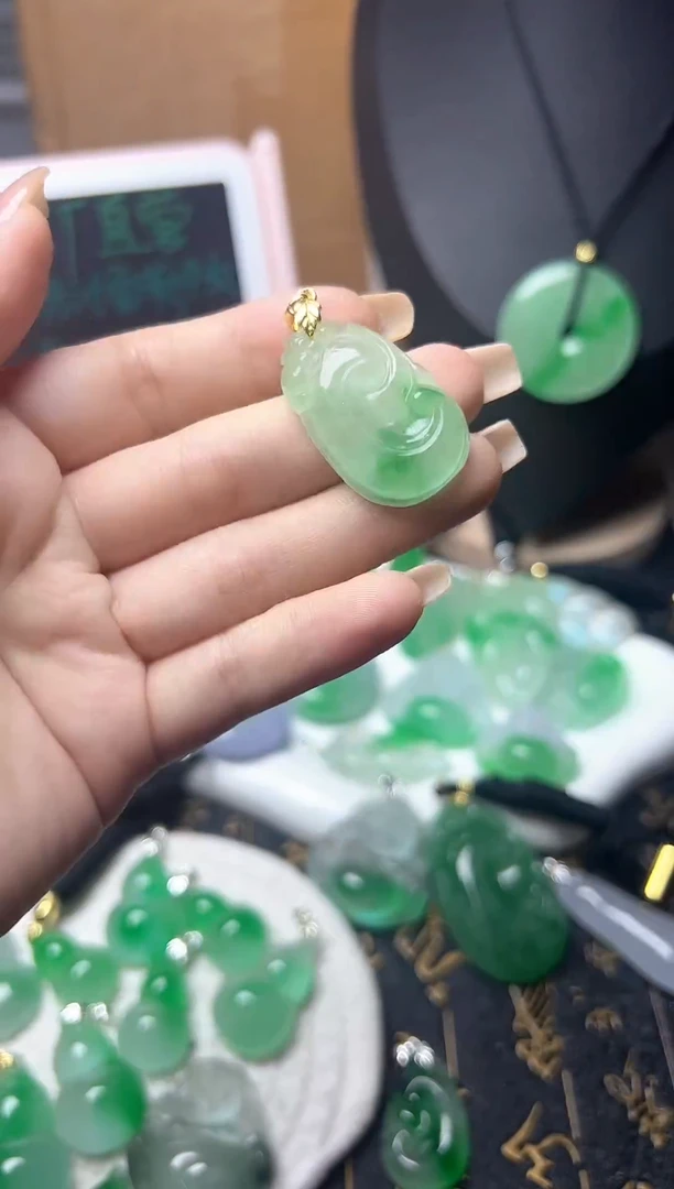 颈饰未镶嵌翡翠所见即所得，一图一物