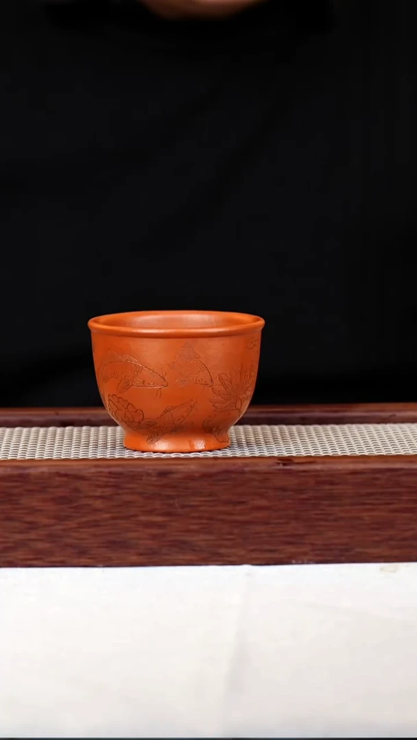 茶杯紫砂宜兴紫砂杯  金玉满堂150CC  66