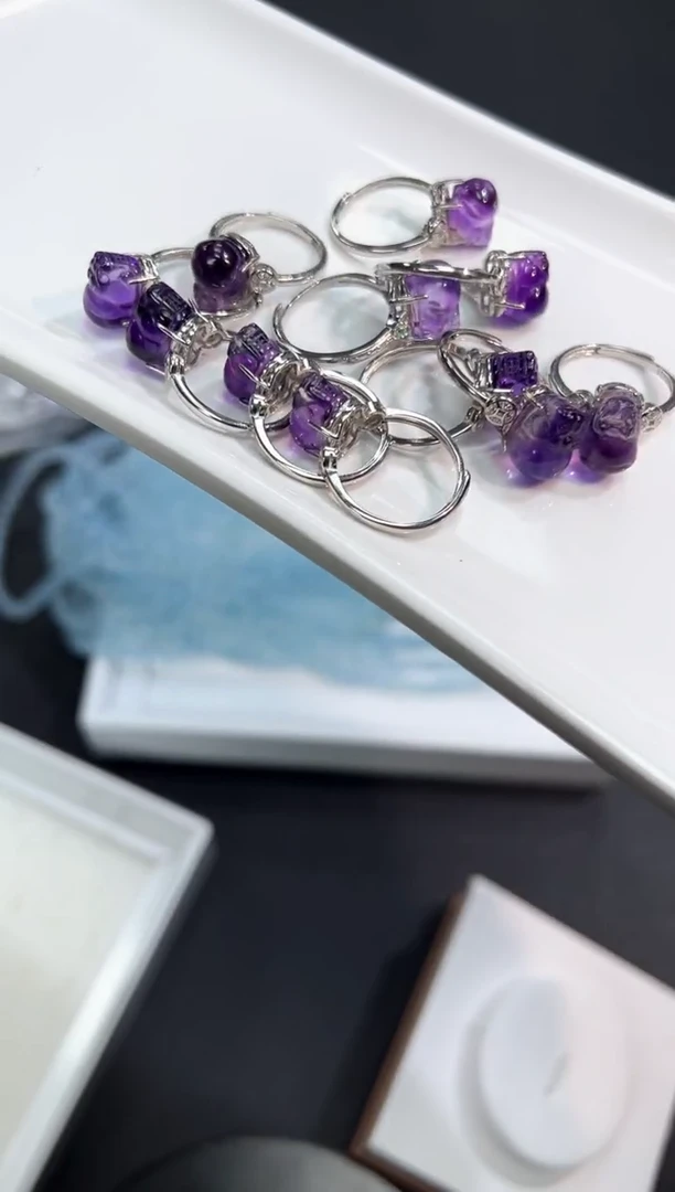 【闪购商品】水晶戒指银S925镶嵌56i多样性发其一/1个默认微瑕