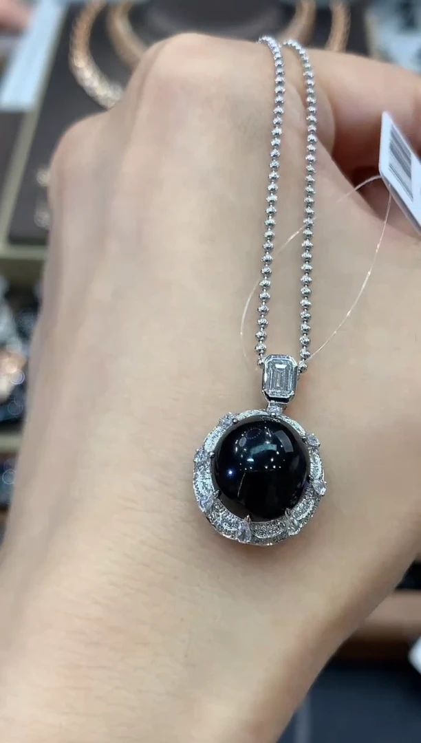 吊坠(不含链)18K金镶嵌翡翠C112