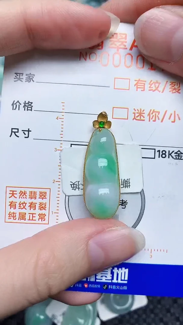 【闪购商品】翡翠颈饰18K金镶嵌5434534534