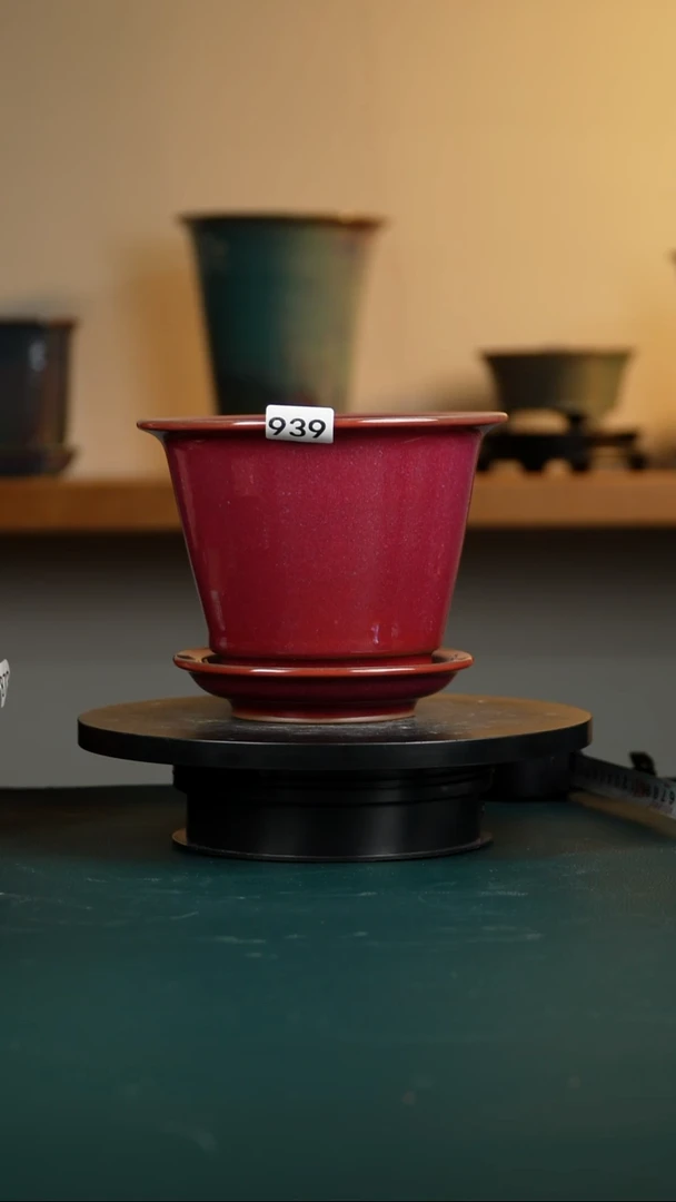 岁*年939纯手工朗红花盆14/12/11/17.5/14