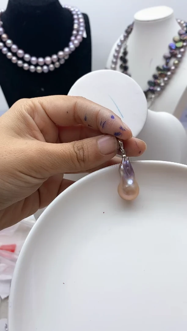 【闪购商品】淡水珍珠颈饰钛钢107