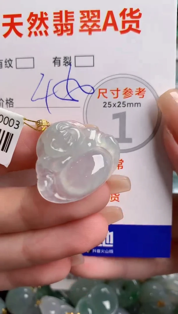 翡翠18K金镶嵌颈饰0750662838