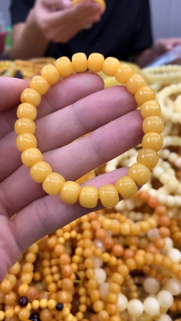 裸石蜜蜡未镶嵌手串