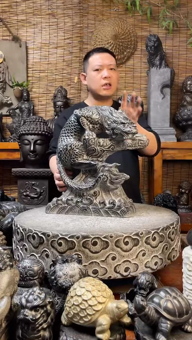 石材假山吸水兽40天然青石雕刻