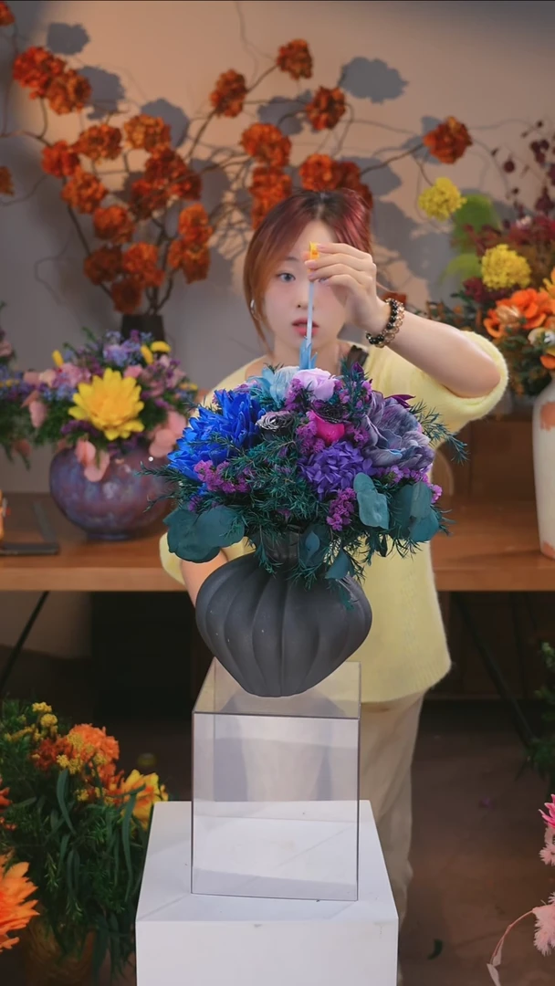 图片款式：单花束+花瓶