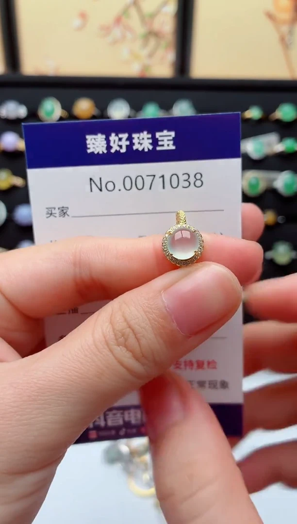 银S925镶嵌戒指翡翠.