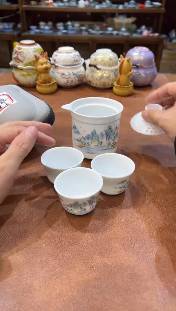 真的很便宜会开片的旅行茶具