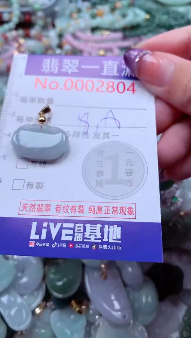 翡翠未镶嵌吊坠(不含链)2804