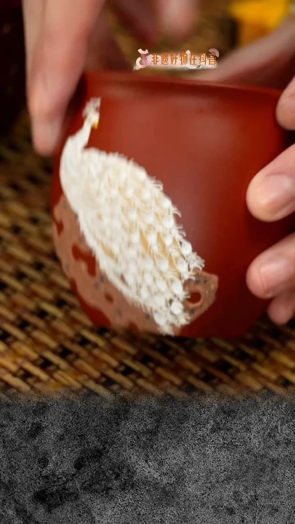 茶壶紫砂紫砂 宜兴紫砂  朱泥孔雀杯
