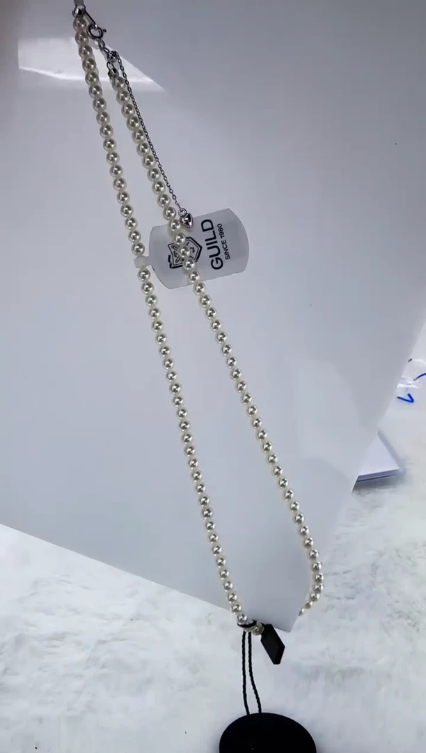 未镶嵌淡水珍珠DA淡水珍珠项链带吉尔德大证4-5  ss145