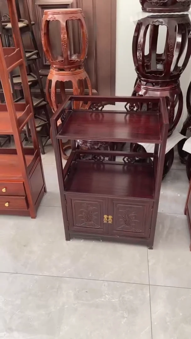花梨木类家具60茶水柜酸枝色