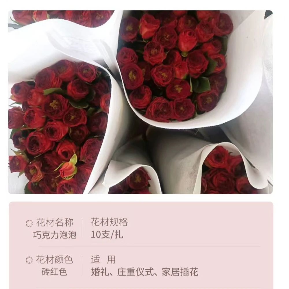 生活鲜花【巧克力泡泡】多头玫瑰 到店自取 同城配送